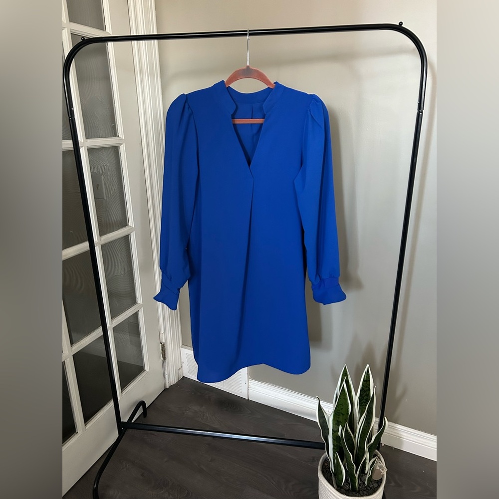 Cobalt blue L/S Shift Dress (M)